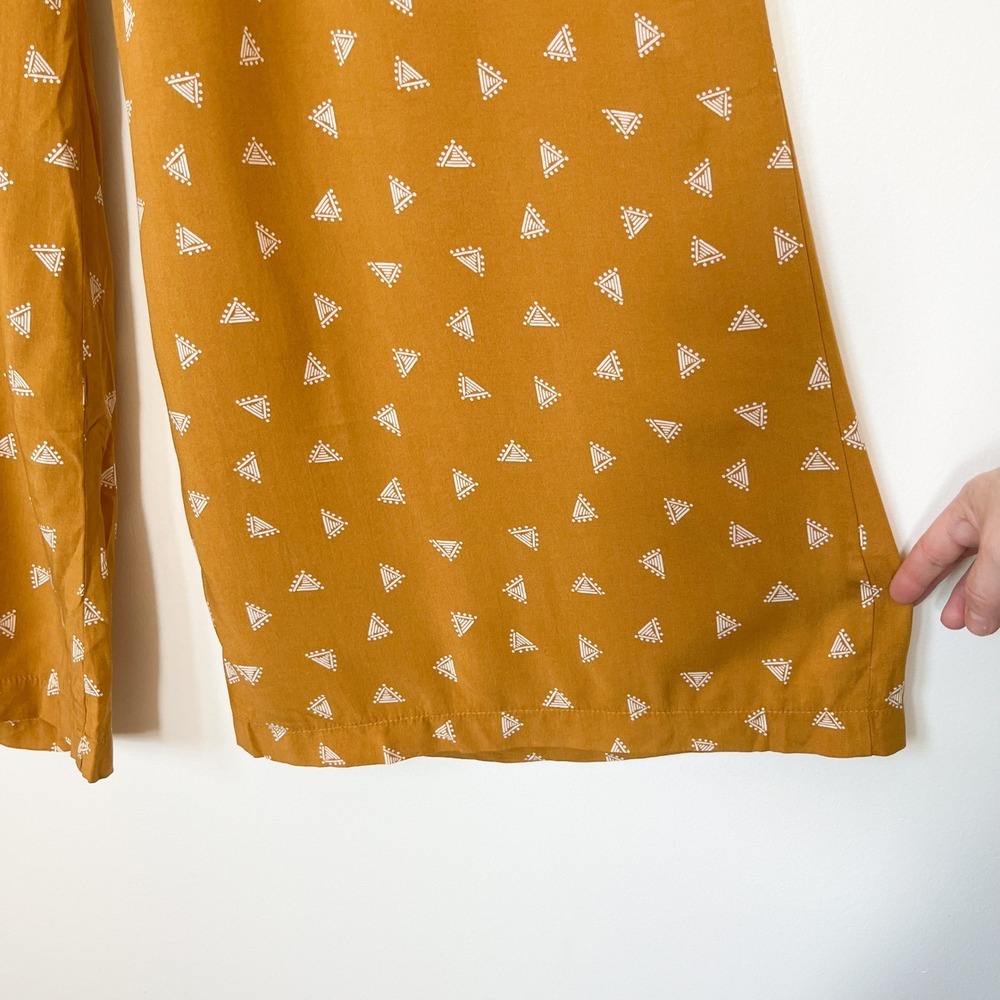Carly Jean Los Angeles Jocelyn Wide Leg Crop Pants Small Yellow - Picture 6 of 13